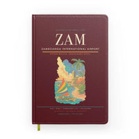 Thumbnail for Zamboanga International Airport (ZAM) design on dark red notebook