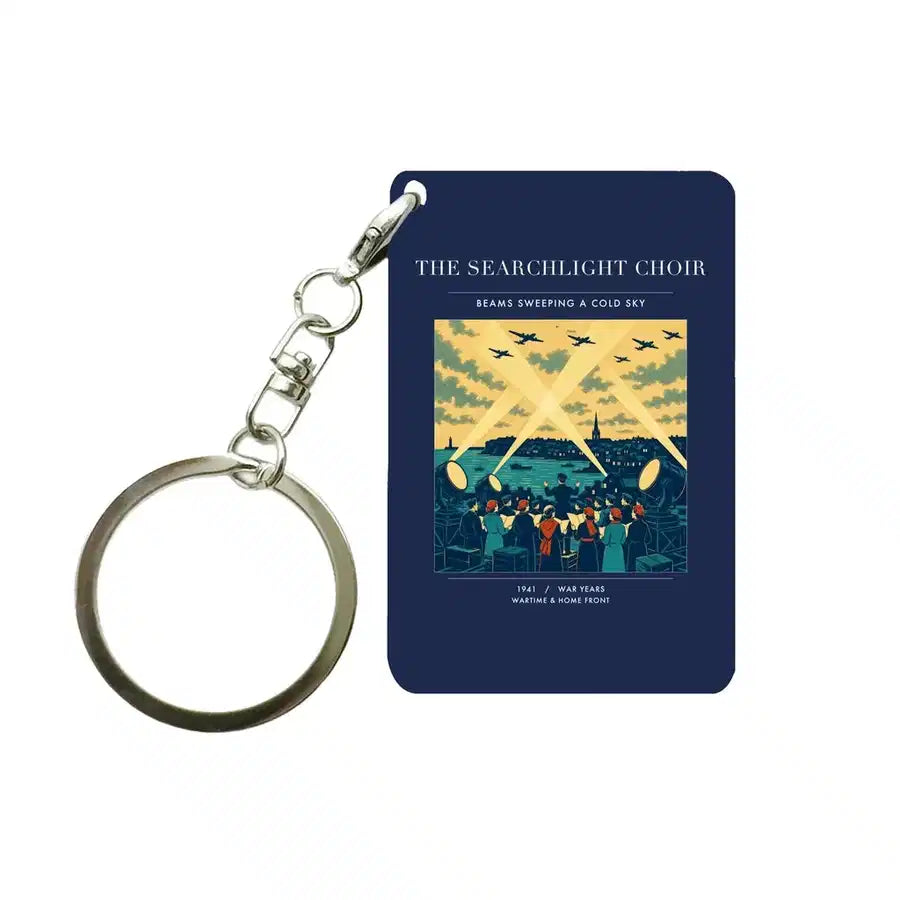 VINTAGE G4504 - The Searchlight Choir - Designed Key Chain design on navyblue