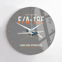 Thumbnail for F-A-18E Super Hornet design on gray no frame wall clock