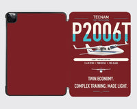Thumbnail for Tecnam P2006T design on dark red ipad tablet case
