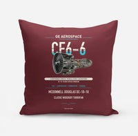 Thumbnail for CF6-6 design on dark red pillow