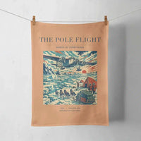 Thumbnail for VINTAGE G4019 - The Pole Flight - Designed Towels design on orange