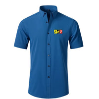 Thumbnail for Flat Colourful 787 Designed Short Sleeve Shirts - view 12