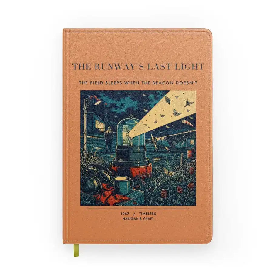 VINTAGE G4425 - The Runway's Last Light - Designed Notebooks design on orange