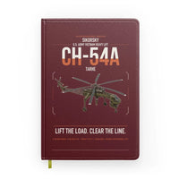 Thumbnail for Sikorsky CH-54A Tarhe design on dark red notebook
