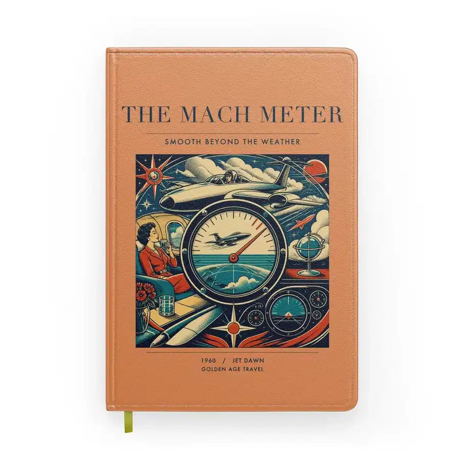 VINTAGE G4115 - The Mach Meter - Designed Notebooks design on orange