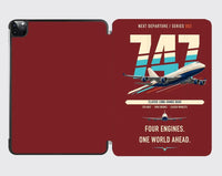 Thumbnail for Boeing 747-400 design on dark red ipad tablet case