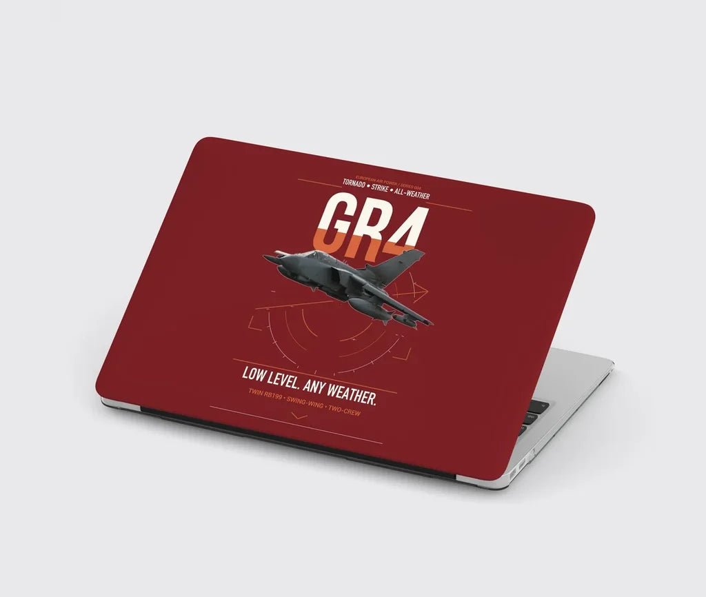 Panavia Tornado GR4 design on dark red MacBook case