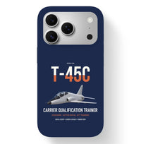 Thumbnail for T-45C Goshawk design on navy blue magsafe iphone case, for iPhone 17 Pro