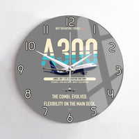 Thumbnail for Airbus A300C4-600 design on gray no frame wall clock