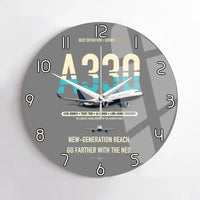 Thumbnail for Airbus A330-800neo design on gray no frame wall clock