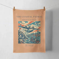 Thumbnail for VINTAGE G4035 - The Coastal Patrol - Designed Towels design on orange