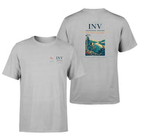 Thumbnail for Inverness Airport (INV) design printed on light gray double-side t-shirt