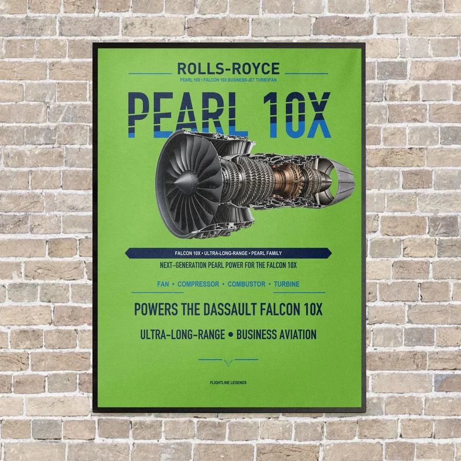 PEARL 10X vertical canvas print - framed - light green background