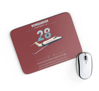 Thumbnail for Bombardier Learjet 28 design on dark red rectangle mouse pad