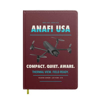 Thumbnail for Parrot ANAFI USA design on dark red notebook