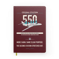 Thumbnail for Cessna Citation 550 - Citation II design on dark red notebook