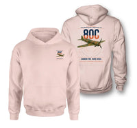 Thumbnail for IAR 80C design on pink double-side hoodie, double-side print