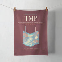 Thumbnail for Tampere-Pirkkala Airport (TMP) design on dark red towel