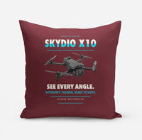 Thumbnail for Skydio X10 design on dark red pillow