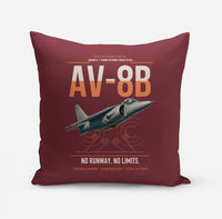 Thumbnail for AV-8B Harrier II design on dark red pillow