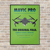 Thumbnail for DJI Mavic Pro vertical canvas print - framed - light green background