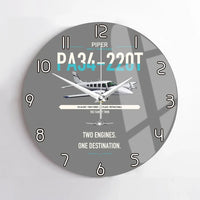 Thumbnail for Piper PA-34-220T Seneca V design on gray no frame wall clock