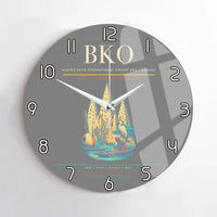 Thumbnail for Modibo Keita International Airport (BKO) design on gray no frame wall clock