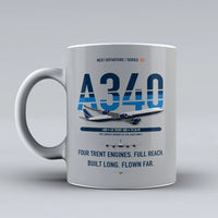 Thumbnail for A340-600 Mug design on light gray airbus