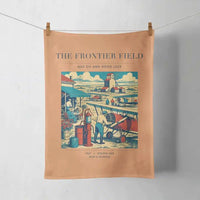 Thumbnail for VINTAGE G4034 - The Frontier Field - Designed Towels design on orange