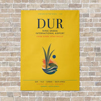 Thumbnail for King Shaka International Airport DUR vertical canvas print - no frame - yellow background
