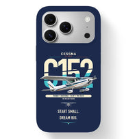 Thumbnail for Cessna 152 design on navy blue magsafe iphone case, for iPhone 17 Pro