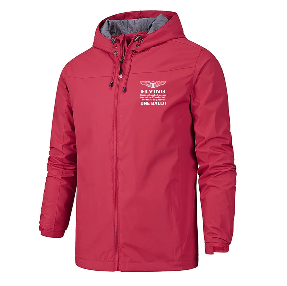 Flying One Ball Designed Rain Jackets & Windbreakers - view 12