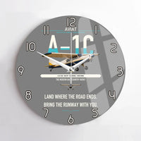 Thumbnail for Aviat Husky A-1C-180 design on gray no frame wall clock