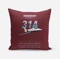 Thumbnail for Bombardier Learjet 31A design on dark red pillow