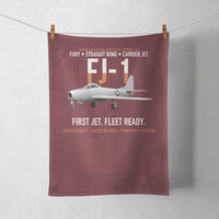 Thumbnail for FJ-1 Fury First Fury Straight Wing design on dark red towel