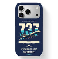Thumbnail for Boeing 737 MAX 10 design on navy blue magsafe iphone case
