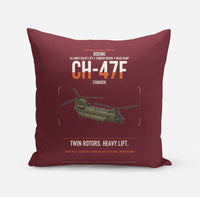 Thumbnail for Boeing CH-47F Chinook design on dark red pillow