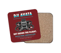 Thumbnail for DJI Avata design on dark red 1 piece coaster