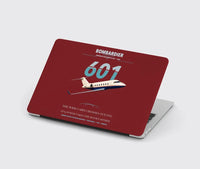 Thumbnail for Bombardier Challenger 601 design on dark red MacBook case