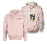 Thumbnail for Milas-Bodrum Airport (BJV) design on pink double-side hoodie