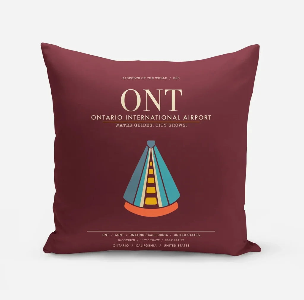 Ontario International Airport ONT - Dark Red