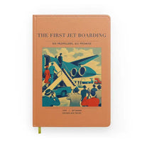 Thumbnail for VINTAGE G4228 - The First Jet Boarding - Designed Notebooks design on orange