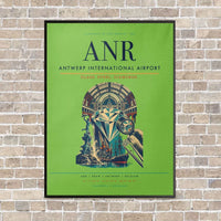 Thumbnail for Antwerp International Airport ANR - Canvas Framed - Light Green