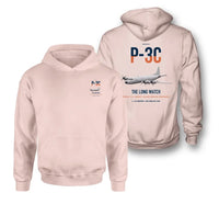 Thumbnail for P-3C Orion design on pink double-side hoodie, double-side print