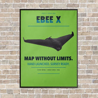 Thumbnail for AgEagle eBee X vertical canvas print - framed - light green background