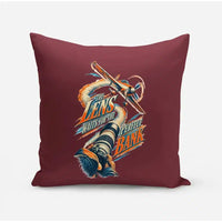 Thumbnail for The Lens Waits For The Perfect Bank design on dark red pillow