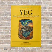 Thumbnail for Edmonton International Airport YEG vertical canvas print - no frame - yellow background