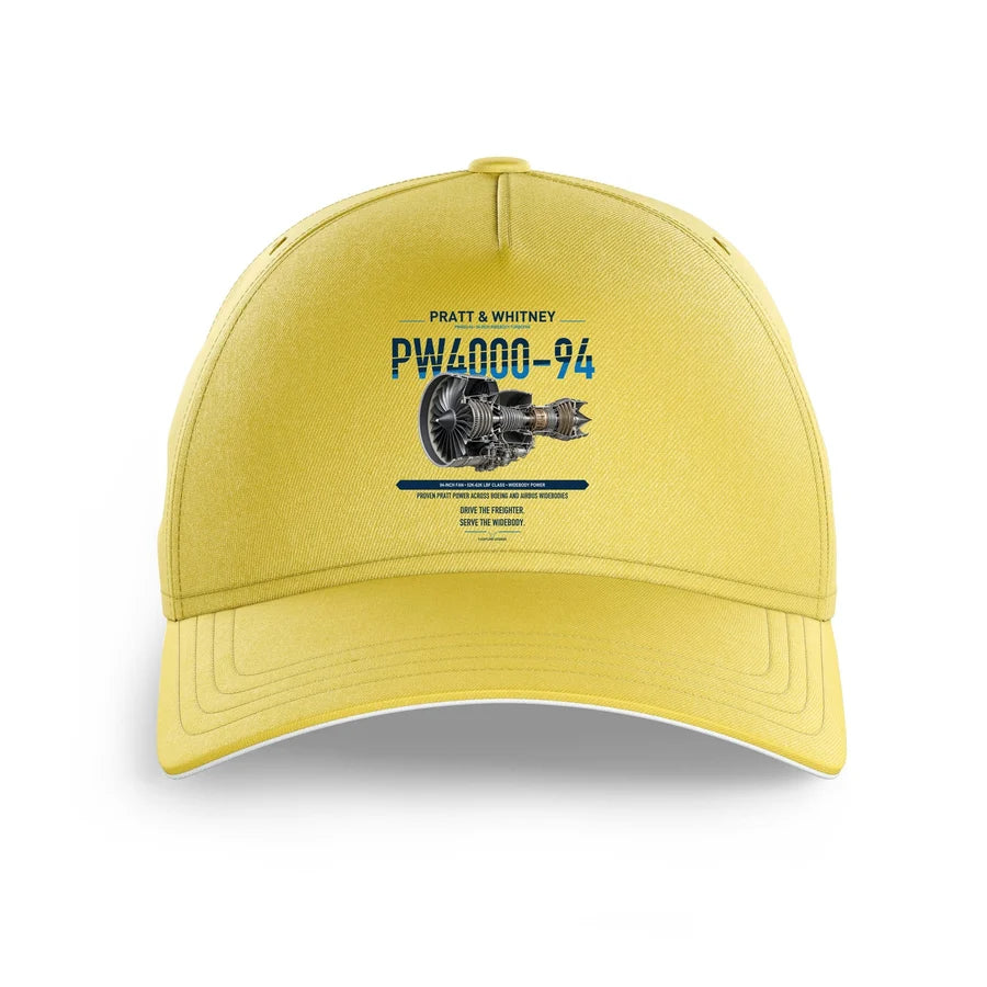 PW4000-94 design on yellow printed hat