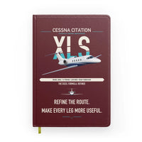 Thumbnail for Cessna Citation XLS design on dark red notebook